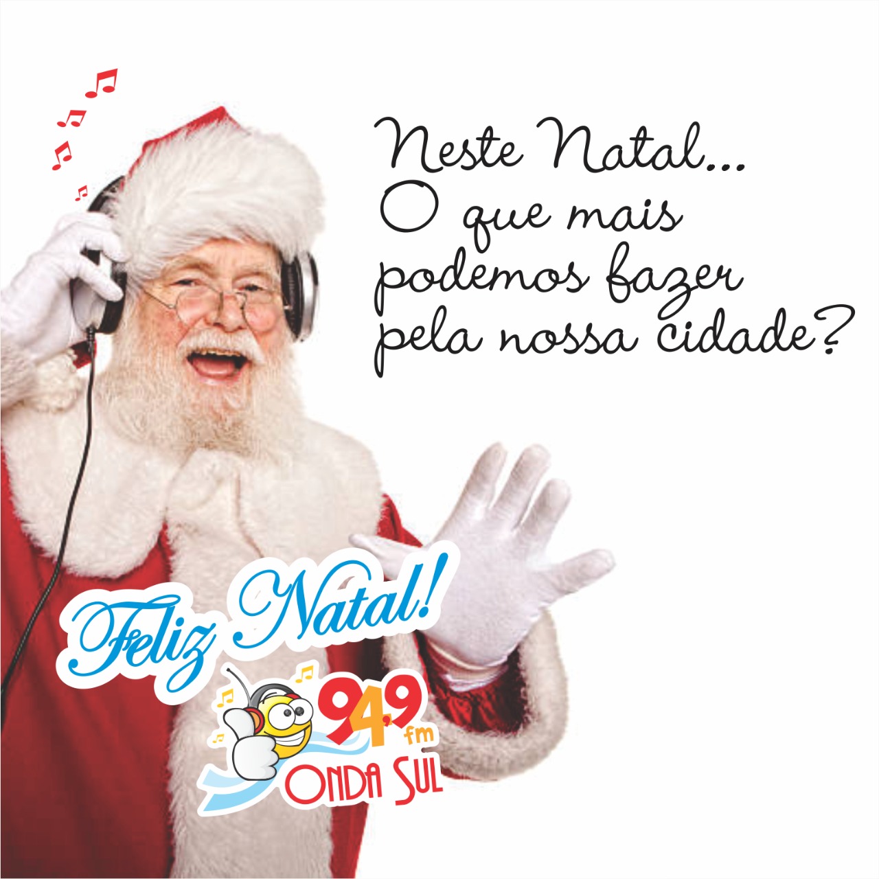 ONDA SUL FM 94,9” deseja um “Feliz Natal” e um “Próspero Ano Novo” a todos  os ouvintes!